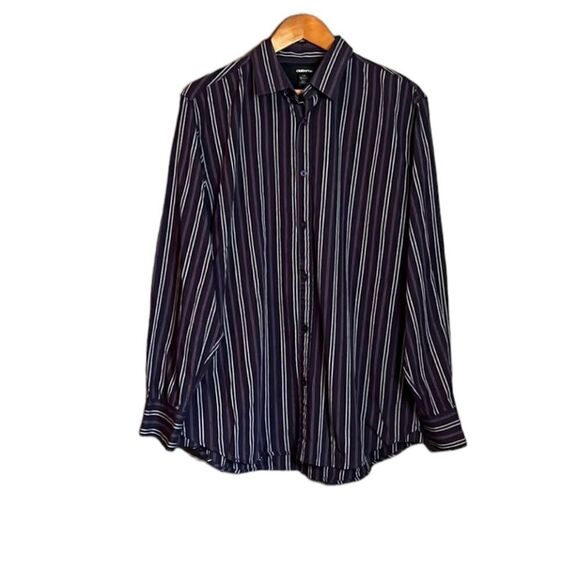 3 for $30! Claiborne purple stripped button down shirt - Picture 1 of 9